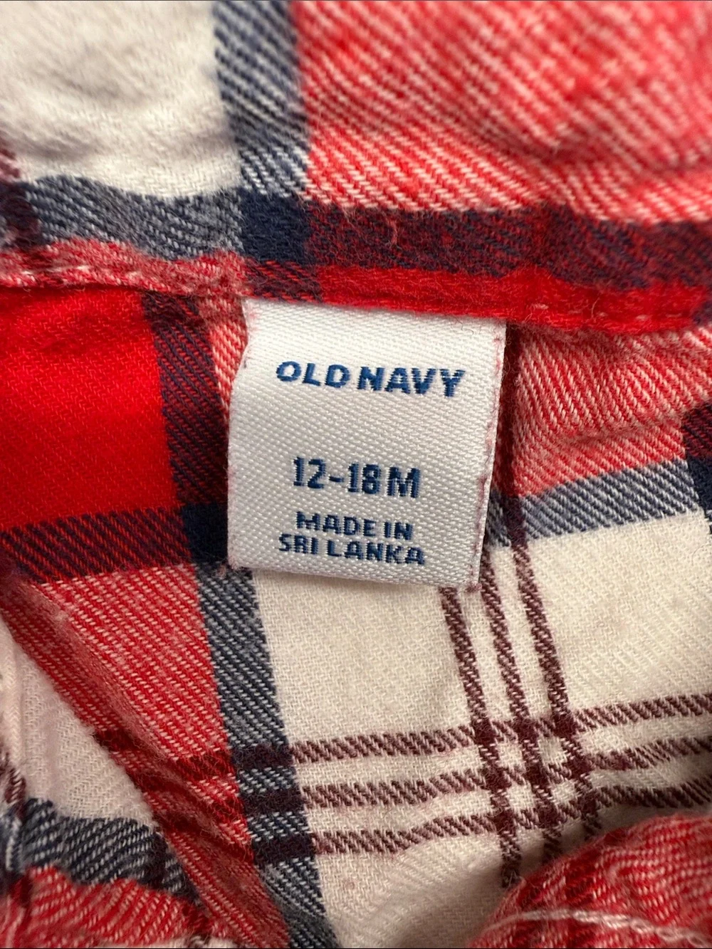 Set of 2 Old Navy Baby Button-Down flannel Shirts 18 mo